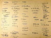 cc02013B 1936 signatures.jpg; cc02013; Cambridge University Christ's College 1936 Matriculation; Photograph